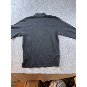 Men's FAIRWAY & GREENE 100% Pima Cotton Black Mock Turtleneck LARGE Pullover